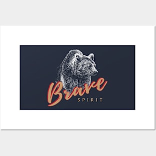 Bear   |   Hand Drawn Illustration   |   With Lettering Posters and Art
